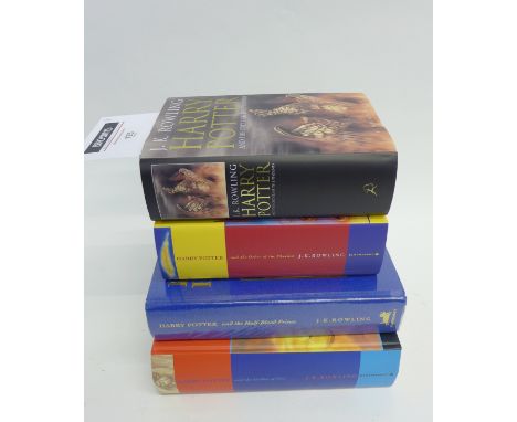 First edition hardback copy of Harry and the Half Blood Prince, together with first edition Harry Potter and the Order of the