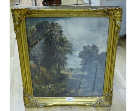 Constable print  in an ornate giltwood frame