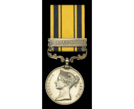 South Africa 1877-79, 1 clasp, 1877-8-9 (Lieut: W. Parkin. Bakers Horse.) officially re-engraved naming, about extremely fine