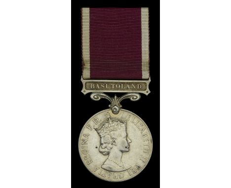 Army L.S. & G.C., E.II.R., 2nd issue, Basutoland (395 Cpl. Hamilton Kaka) edge prepared prior to naming, a few spots to obver