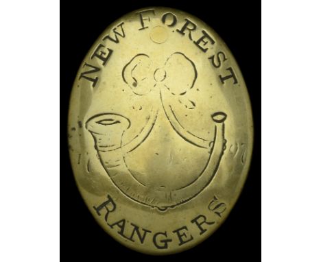 New Forest Rangers (Hampshire) Other Ranks Shoulder Belt Plate c.1798-1803. An Other Ranks Shoulder Belt Plate c.1798-1803, o