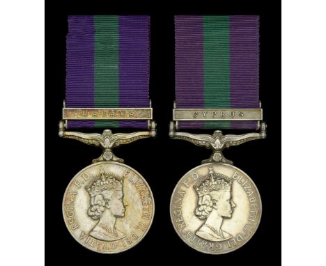 General Service 1918-62, 1 clasp (2), Malaya, E.II.R. (644985 Cpl. W. A. H. W. Kingsby-Huntley R.A.F.); Cyprus (23245997 Rfn.