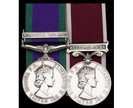 Pair: Captain D. Rimmer, Royal Pioneer Corps, late Army Air Corps  General Service 1962-2007, 1 clasp, Northern Ireland (2388