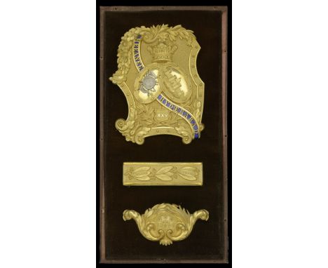 25th Bombay Native Infantry Officer’s Shoulder Belt Plate Set c.1845-55. A superb and rare Officer’s Shoulder Belt Plate Set 