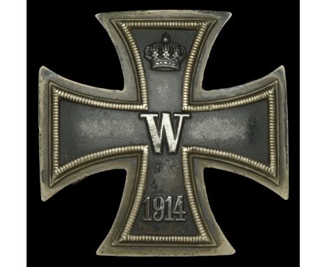 Germany, Prussia, Iron Cross 1914, First Class breast badge, silver with iron centre, of concave construction, with uniform b