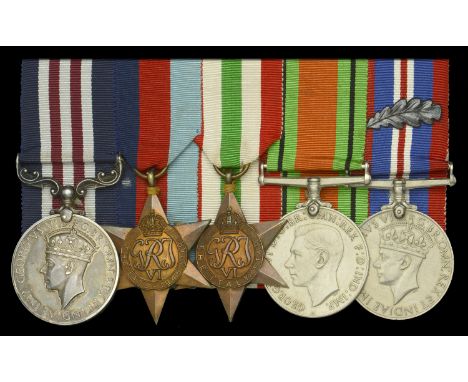 A Second War ‘Italy campaign’ M.M. group of five awarded to Mortar Platoon Sergeant A. E. Moreton, Middlesex Regiment and Pri