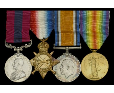 A Great War ‘Western Front’ D.C.M. group of four awarded to Private R. A. Hanscombe, 1st Battalion, Royal West Kent Regiment 