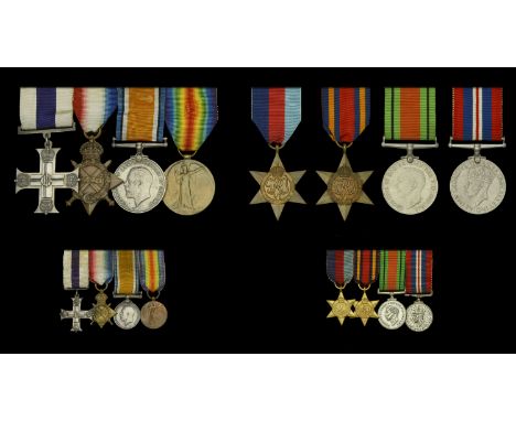 Family group:  A Great War 1917 ‘Egyptian theatre’ M.C. group of four awarded to Lieutenant H. S. Cotterill, 1/1st Nottingham