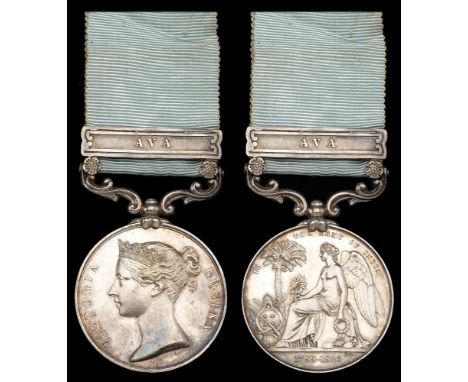 Army of India 1799-1826, 1 clasp, Ava (J. Squibb.) short hyphen reverse, officially impressed naming, some very light marks, 