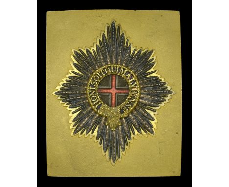 Coldstream Guards Officer’s Shoulder Belt Plate c.1837-55. A fine Officer’s Shoulder Belt Plate c.1837-55, rectangular burnis