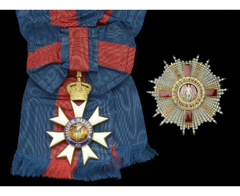 The Most Distinguished Order of St. Michael and St. George, G.C.M.G., Knight Grand Cross, set of insignia comprising sash bad