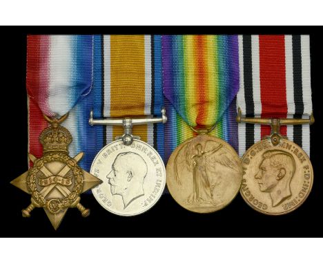 Four: Stoker First Class A. H. Weller, Royal Navy  1914-15 Star (K.27347, A. H. Weller. Sto., 2. R.N.); British War and Victo