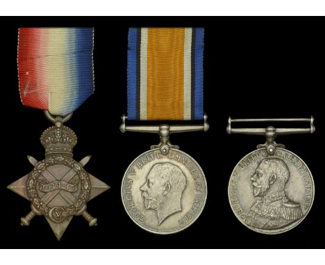 Three: Chief Electrical Artificer First Class C. P. Stevens, Royal Navy  1914-15 Star (345460. C. P. Stevens. C.E.A.2., R.N.)