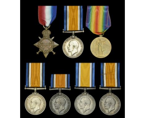 Three: Petty Officer First Class A. W. May, Royal Navy 1914-15 Star (125927, A. W. May. P.O.1, R.N.); British War and Victory