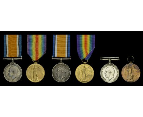 Pair: Private R. W. George, Army Service Corps British War and Victory Medals (M-339658 Pte. R. W. George. A.S.C.) polished, 