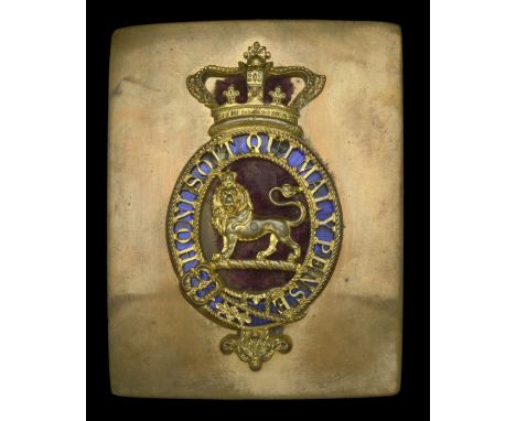29th (Worcestershire) Regiment Officer’s Shoulder Belt Plate c.1830-55. A fine Officer’s Shoulder Belt Plate c.1830-55, recta