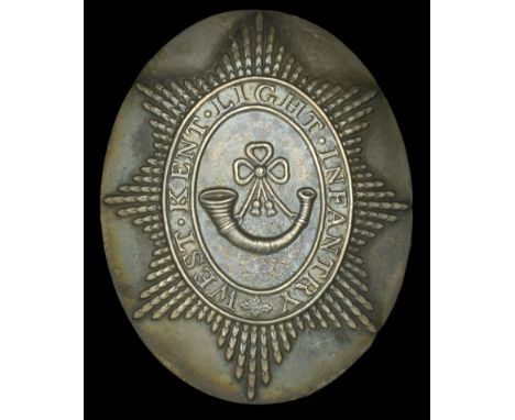 West Kent Light Infantry Militia Officer’s Shoulder Belt Plate c.1798-1801. A fine Officer’s Shoulder Belt Plate c.1798-1801,