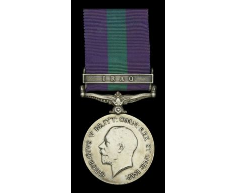 General Service 1918-62, 1 clasp, Iraq (Capt. R. E. Godfrey) good very fine £120-£160  ---  M.I.D. London Gazette, 5 June 191