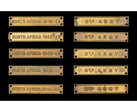 Second World War Clasps: 8th Army (5); North Africa 1942-43 (5), generally good very fine (10) £60-£80