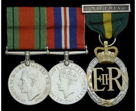 Three: Captain T. B. G. Welch, Nigeria Regiment, who played First Class cricket for Northamptonshire  Defence and War Medals 