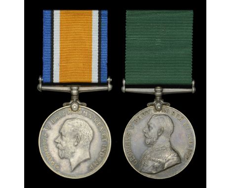 Family group:  The British War Medal awarded to Private D. J. McGlashon, 47th Battalion (British Columbia), Canadian Infantry