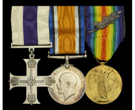 A Great War ‘Western Front’ M.C. group of three awarded to Lieutenant W. C. Beckett, Shropshire Light Infantry, late 24th Can