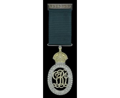 Colonial Auxiliary Forces Officers’ Decoration, G.V.R., reverse inscribed ‘Hon-Major, H. M. Pattillo 75th Lunenberg Regiment’