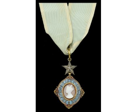 The Most Exalted Order of the Star of India, C.S.I., Companion’s, neck badge, gold and enamel, with central cameo of a youthf