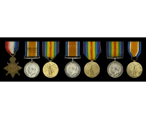 Three: Driver T. W. Hicks, Army Service Corps 1914-15 Star (T4-045174 Dvr: T. W. Hicks. A.S.C.); British War and Victory Meda