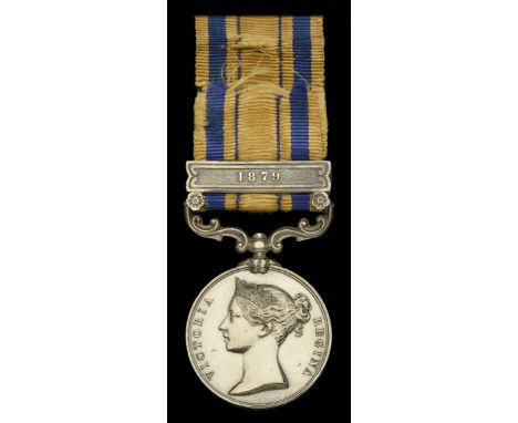 South Africa 1877-79, 1 clasp, 1879 (Lieut. Cooke. Alexandra Md. Rifles) traces of lacquer, nearly extremely fine £1,400-£1,8