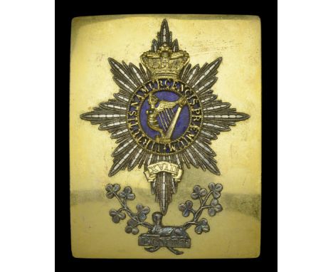18th (The Royal Irish) Regiment Officer’s Shoulder Belt Plate c.1830-55. A fine Officer’s Shoulder Belt Plate c.1830-55, rect