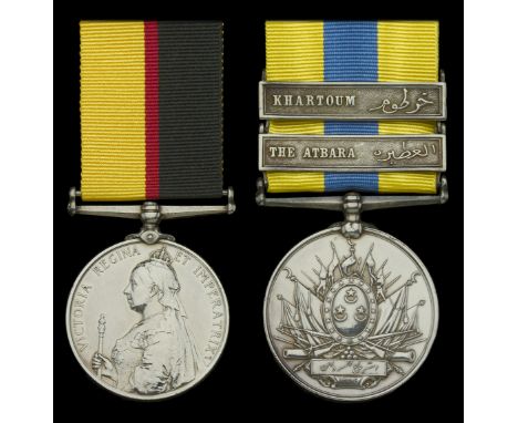 Pair: Private A. Gray, Seaforth Highlanders, who was wounded at the Battle of the Atbara, 8 April 1898  Queen’s Sudan 1896-98