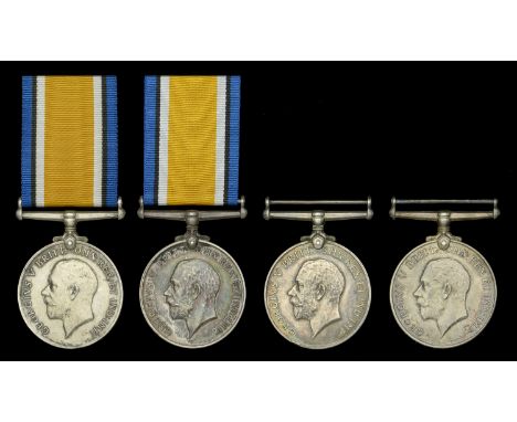 British War Medal 1914-20 (4) (14034 Cpl. F. J. Bullin. 7-D. Gds.; 11944 Gnr. R. Newton. R.A.; 113140 Gnr. J. W. Rollinson. R