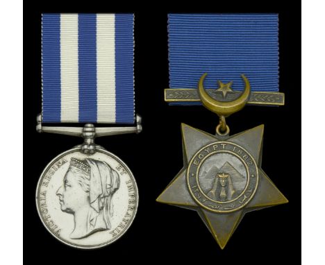 Pair: Ship’s Corporal First Class C. Kellaway, Royal Navy  Egypt and Sudan 1882-89, dated reverse, no clasp (C. Kellaway. Sh: