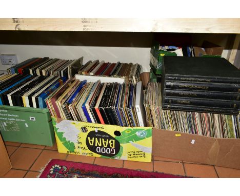 SEVEN BOXES OF LP RECORDS AND A SMALL QUANTITY OF SINGLES RECORDS, ETC, including a limited edition Carpenters Compact Disc c