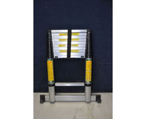 A COOPERS TELESCOPIC LADDER (max weight 150kg, closed height 77cm, open height 10ft 7in)