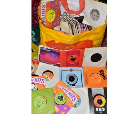 A BAG CONTAINING OVER TWO HUNDRED AND FIFTY SINGLES including sixteen on the Tamla Motown label artists include, Michael Jack