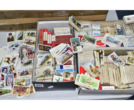CIGARETTE / TRADE CARDS, three shoe boxes containing a collection of complete and incomplete sets from various manufacturers 