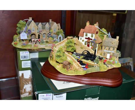 TWO BOXED LIMITED EDITION LILLIPUT LANE SCULPTURES, comprising The Dawn of Steam no 0231/2004 with wooden plinth and certific