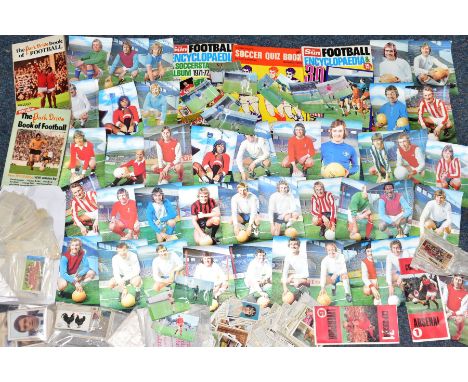 FOOTBALL CARDS, The SUN Football Encyclopaedia &amp; Soccer Stamp Album 1971-72 (incomplete) together with a very large colle