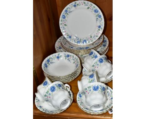 A TWENTY EIGHT PIECE ROYAL ALBERT MEADOWCROFT PART DINNER SERVICE, comprising six teacups, six saucers, six tea plates, five 