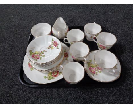 A tray containing a 21 piece Dorchester bone china tea service. 