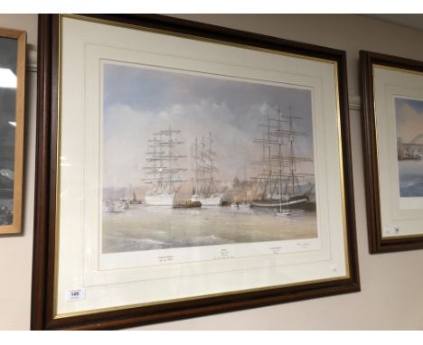 A framed Edwin Blackburn signed limited edition print, Sedov, no. 301 of 450.  
