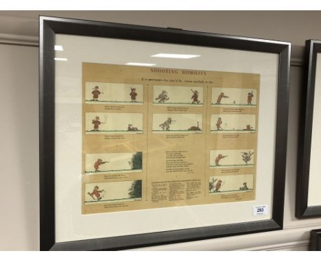 A contemporary colour print 'Shooting Homilies', 36cm by 27cm