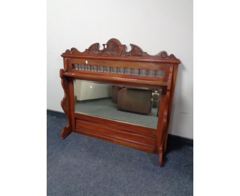 An Edwardian overmantel mirror. 