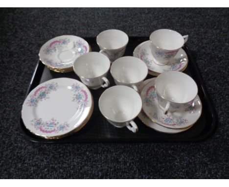 A tray of an 18 piece Gainsborough bone china tea service. 