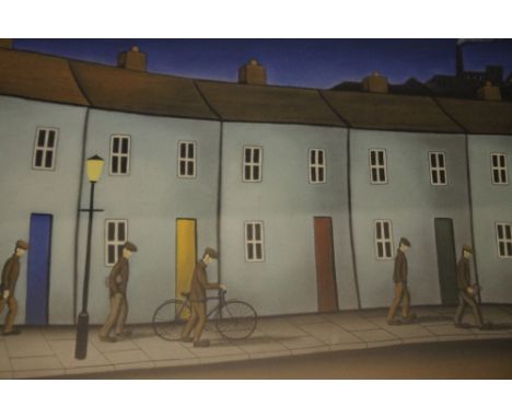 PAUL HORTON. Late 20th / early 21st century street scene with figures 'Community Spirit', signed in pencil lower right, limit