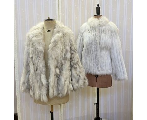 1980's/'90's vintage blue 'Saga' fox jacket, labelled, and another vintage blue fox jacket (2)Condition ReportBoth jackets ap