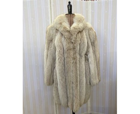 Vintage Blush fox, smokey grey, rolled collar, 2 pockets, UK size S/M,&nbsp; &nbsp;3/4 length jacketCondition ReportAppears t