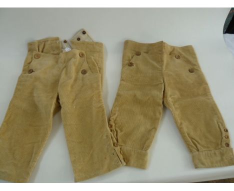 Two pairs of vintage gent's corduroy riding britches